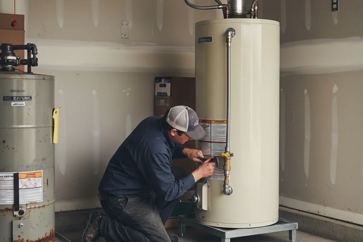 Water heater and shutoff valve replacement in Lake Hopatcong