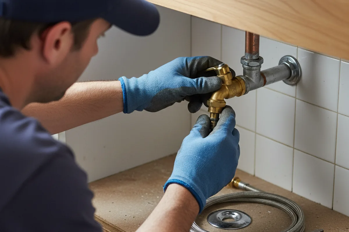 Shutoff valve and fitting work during Faucet and Fixture Repair in Lake Hopatcong